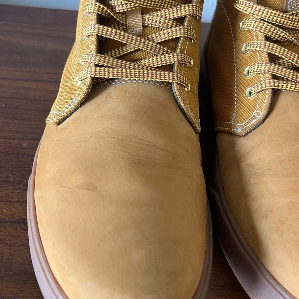 Timberland Groveton Chukka Boots Wheat Nubuck Canvas Lace Up Mens Size 13
